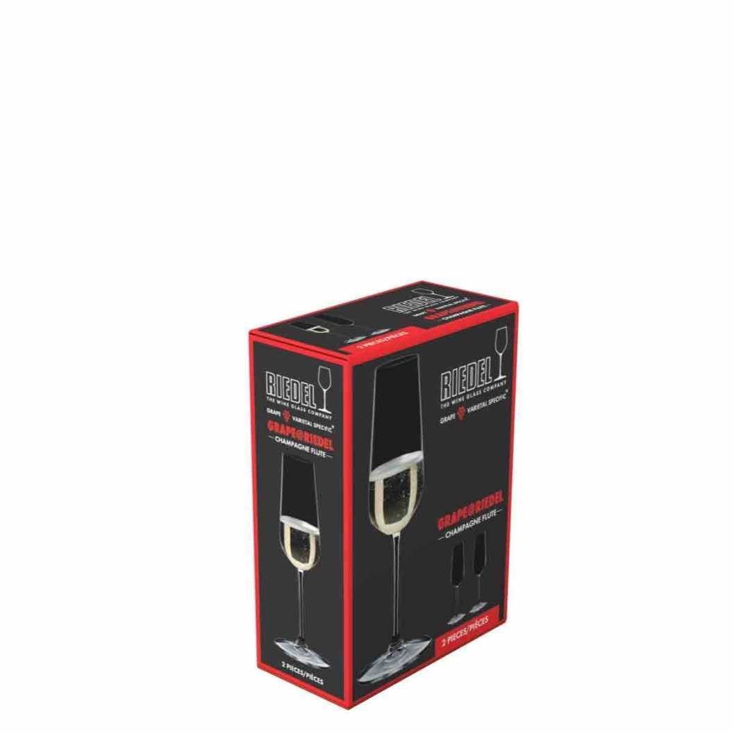 Hабор бокалов для шампанского Riedel Grape, обьем 0,25 л, 2 шт (6424/08) - Фото nav 4