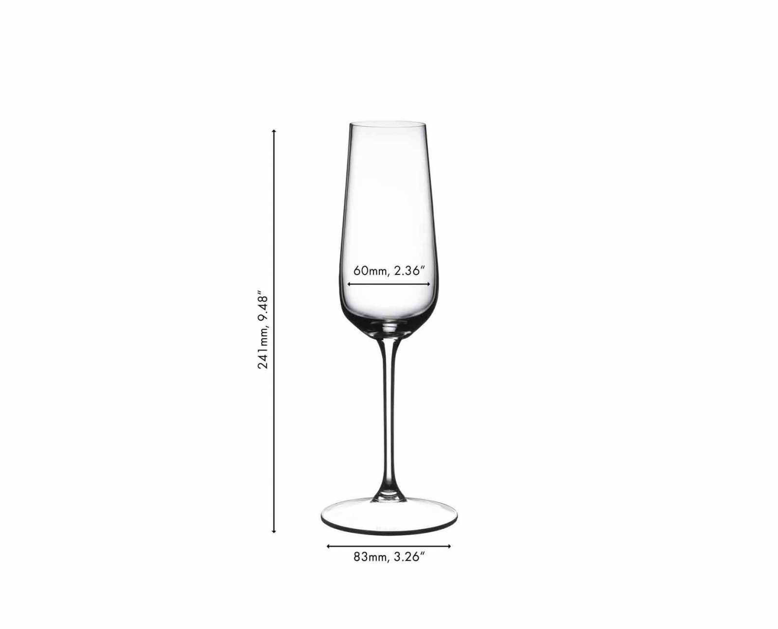 Hабор бокалов для шампанского Riedel Grape, обьем 0,25 л, 2 шт (6424/08) - Фото nav 3