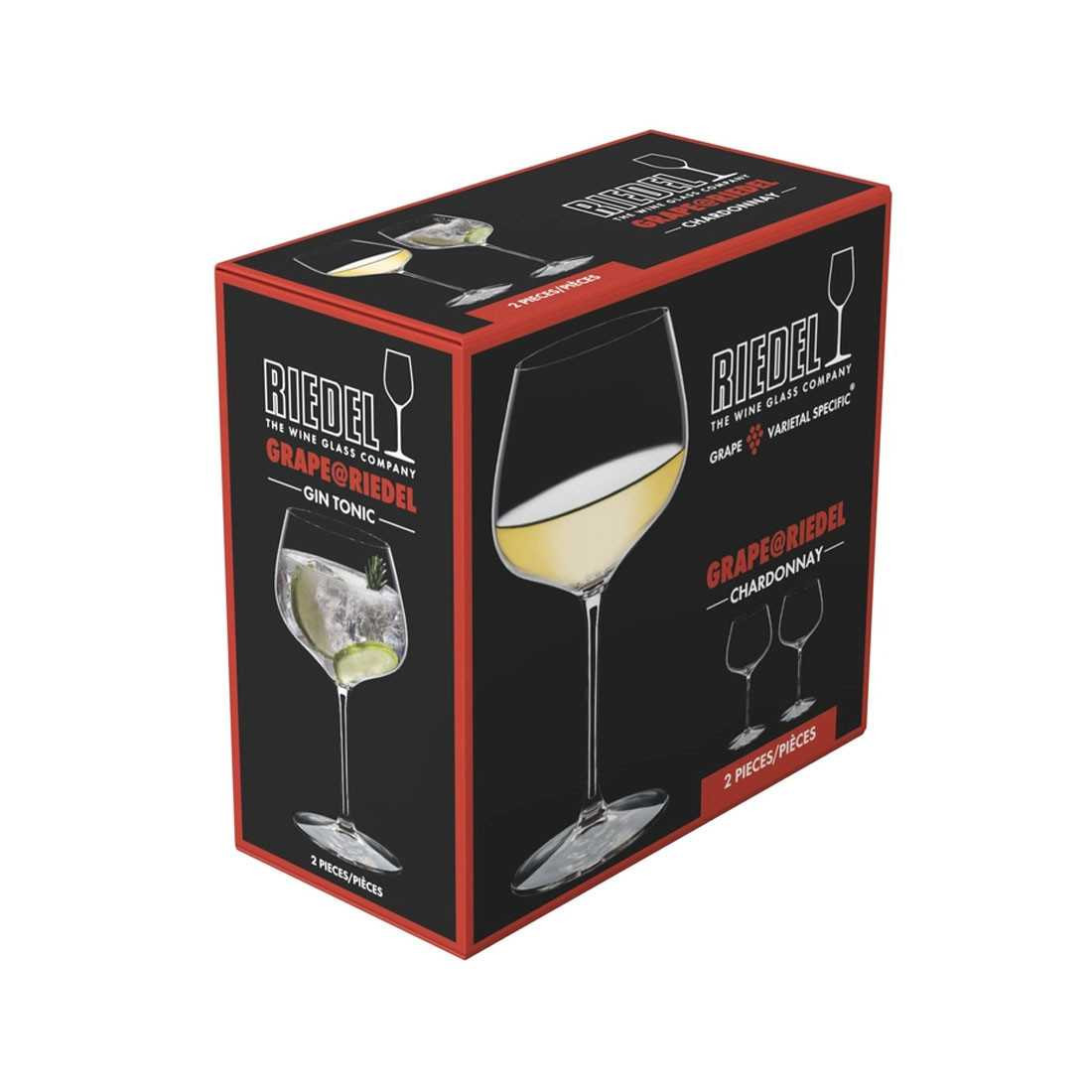 Набор бокалов для вина Riedel Grape Chardonnay/Gin Tonic, объем 0,650 л, 2 шт (6424/97) - Фото nav 4