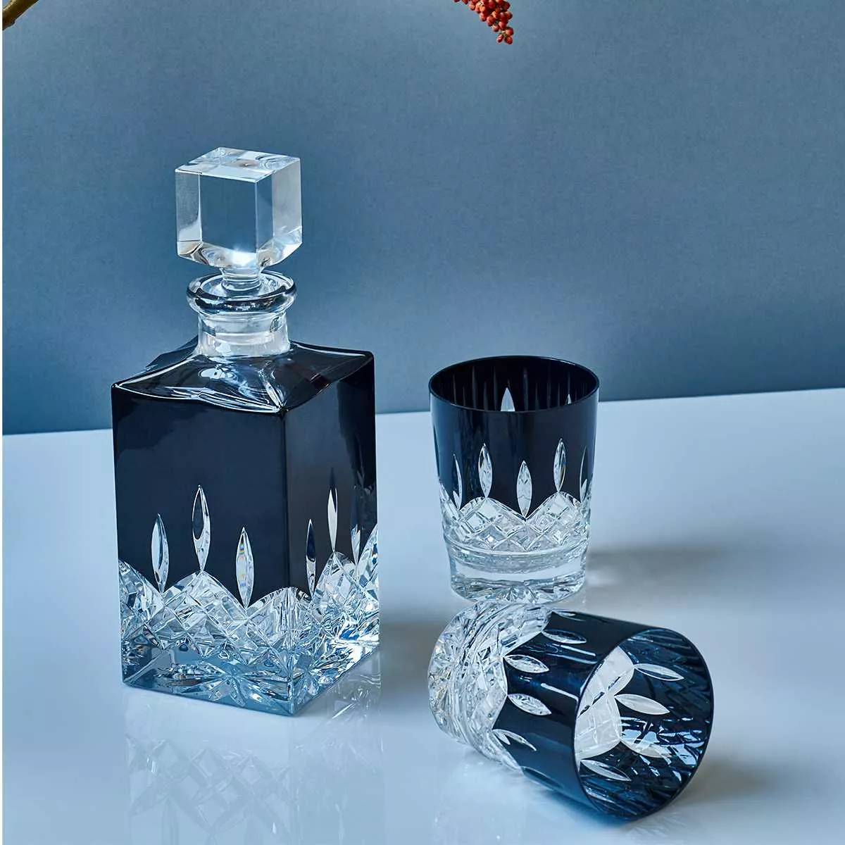Набор бокалов для виски Old Fashion Waterford Lismore Black, объем 0,32 л, 2 шт (40021871) - Фото nav 4