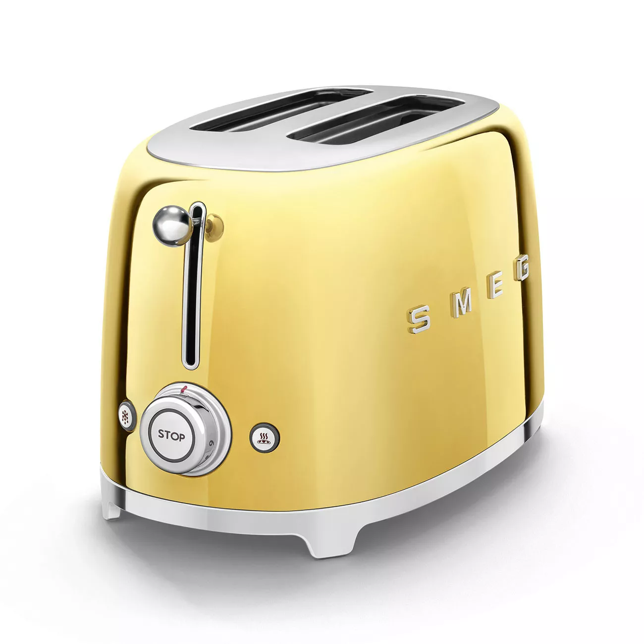 Тостер электрический на 2 тоста Smeg 50 Style Золото (TSF01GOEU) - Фото nav 2