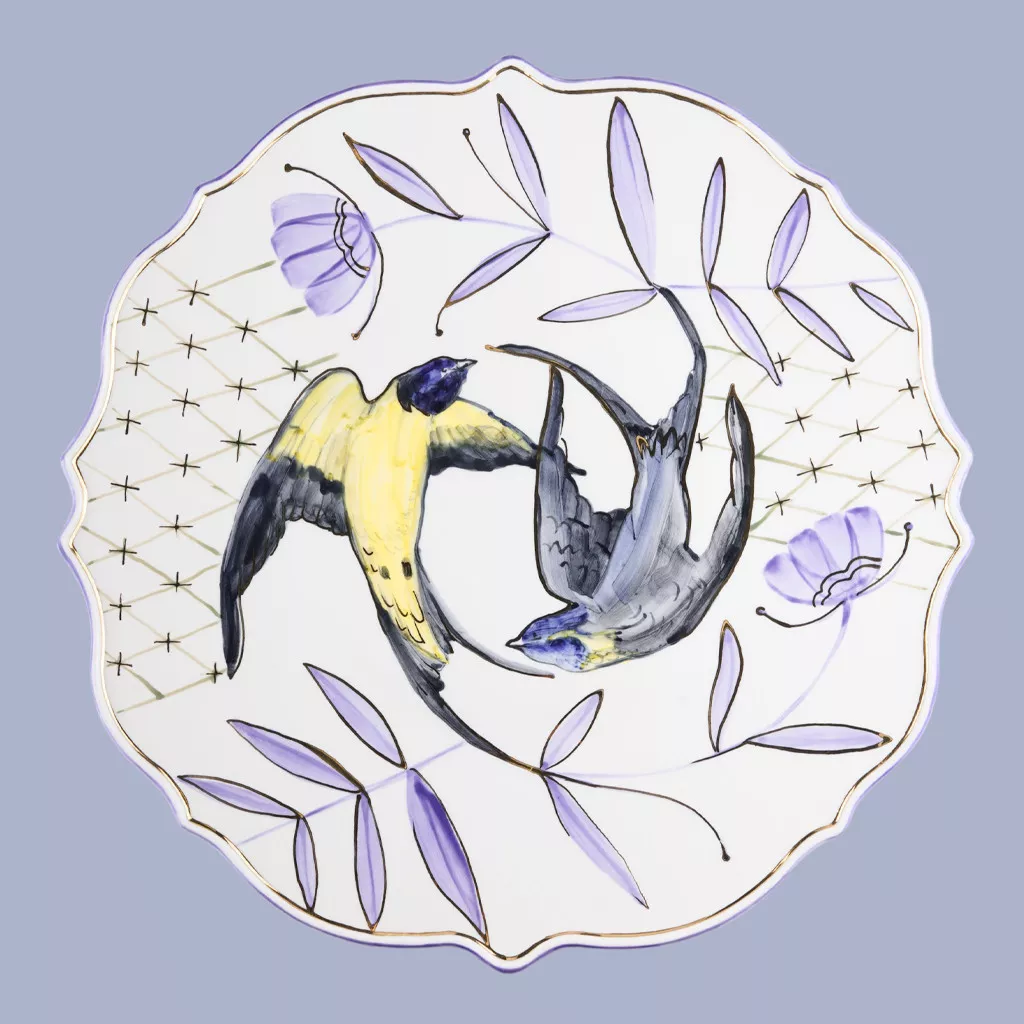 Блюдо "Ласточка" Art-Hall Ceramics Spring Collection, диаметр 33 см (SP-0101601) - Фото nav 1