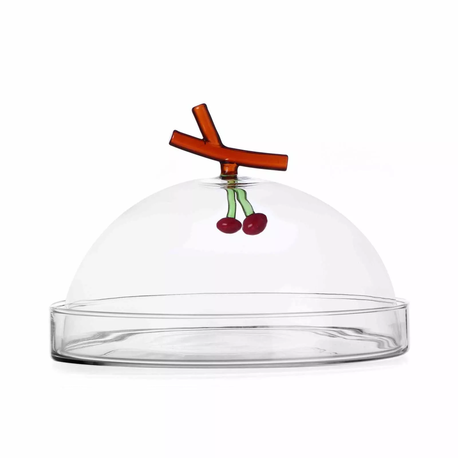 Блюдо стеклянное с крышкой вишня Ichendorf Fruits & Flowers, диаметр 20 см (09354258) - Фото nav 1