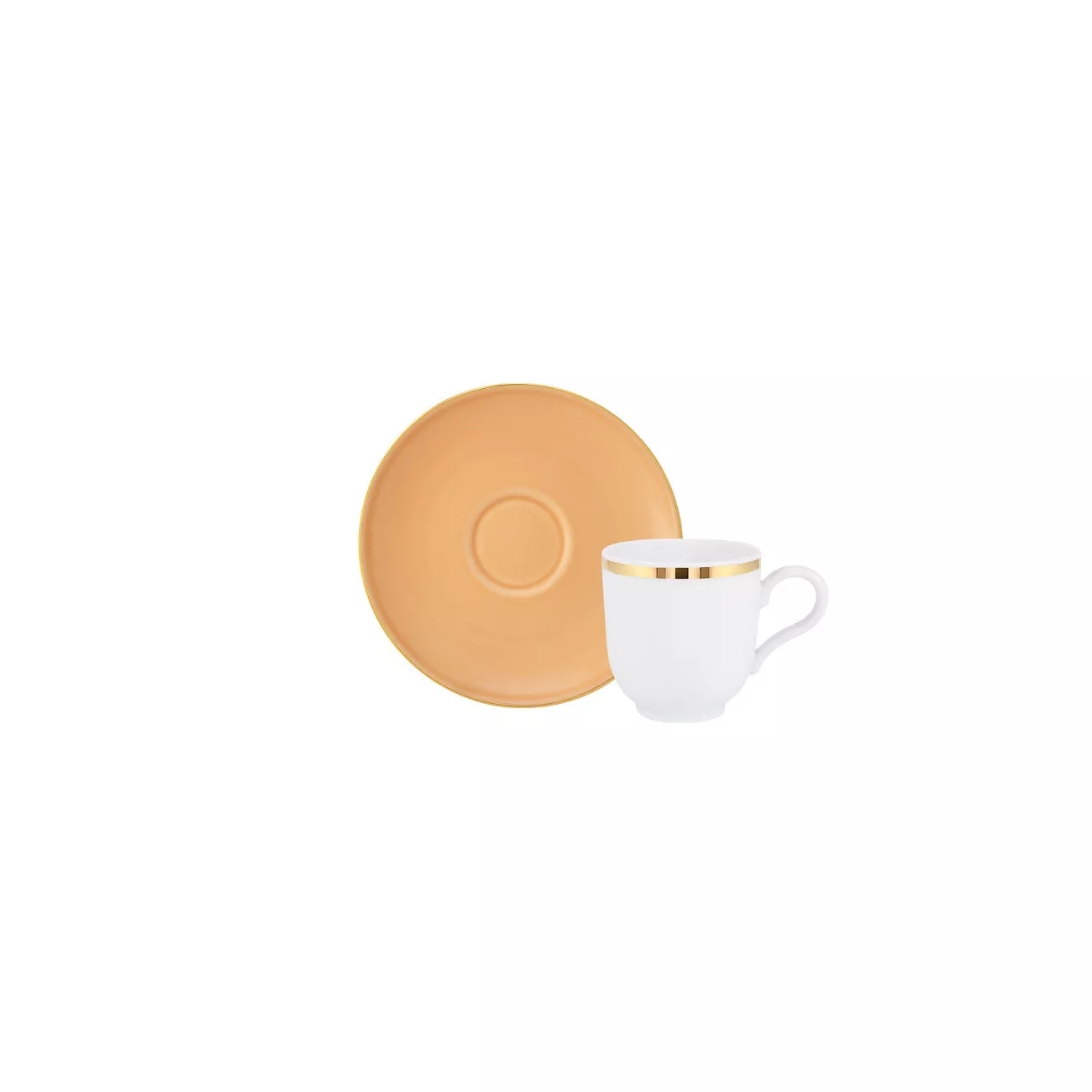 Блюдце для чашки кофе 12 см Porcel Apricot Gold Olympus (030121246) - Фото nav 1