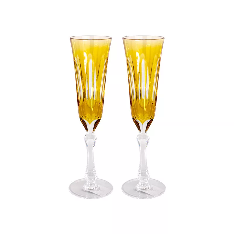 Бокал для шампанского Cristallerie de Montbronn Andante Amber, объем 0,12 л (104109-OC) - Фото nav 2