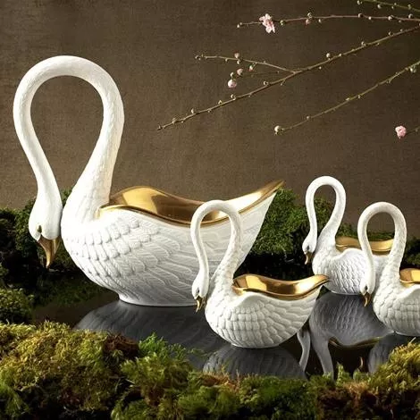 Чаша декоративна "Лебідь" L-Objet Swans White (SW1000) - Фото nav 3