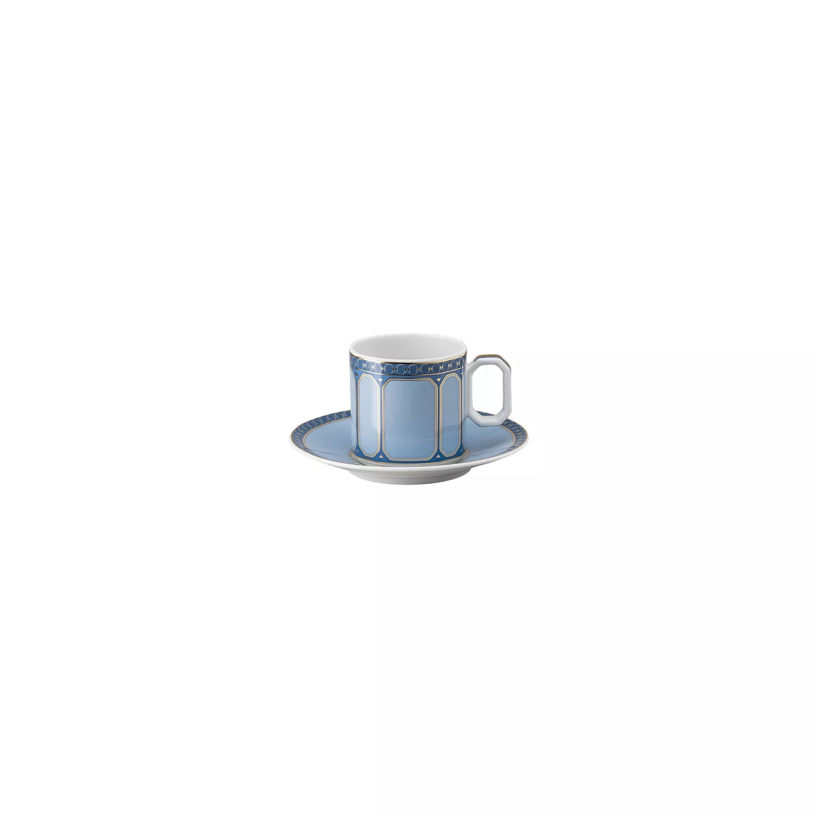 Чашка с блюдцем для эспрессо Rosenthal Swarovski Signum Azure, объем 0,08 л (10570-426351-14715) - Фото nav 1