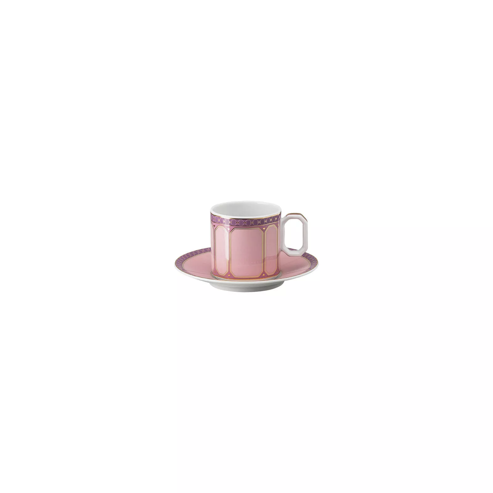 Чашка с блюдцем для эспрессо Rosenthal Swarovski Signum Rose, объем 0,08 л (10570-426350-14715) - Фото nav 1