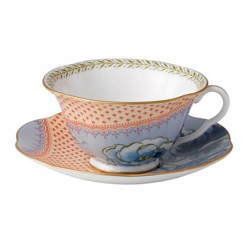 Чашка 0,2 л з блюдцем для чая Wedgwood Butterfly Bloom Blue (5C107800054) - Фото nav 1