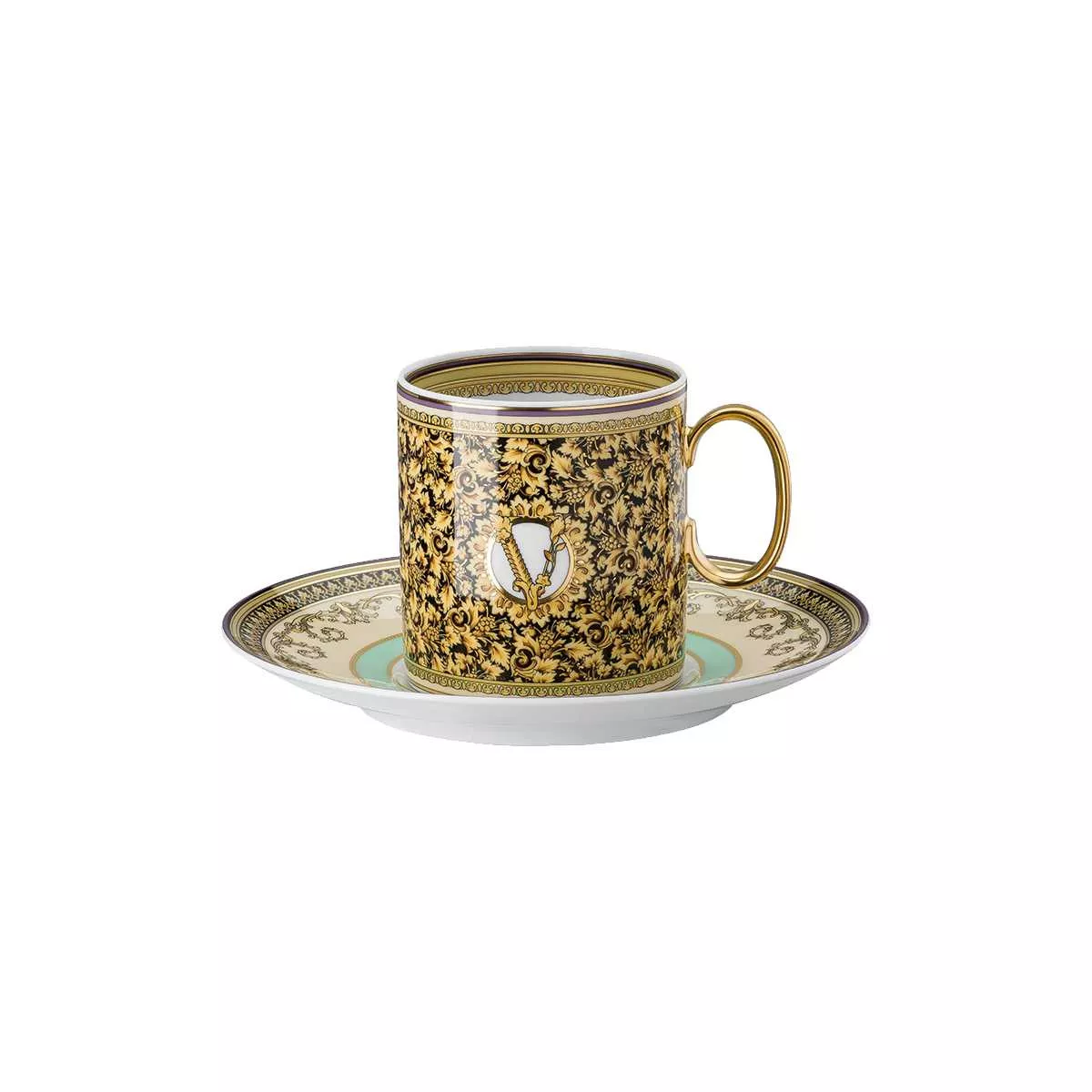 Чашка с блюдцем 0,23 л высокая Rosenthal Versace Barocco Mosaic (19335-403728-14740) - Фото nav 1