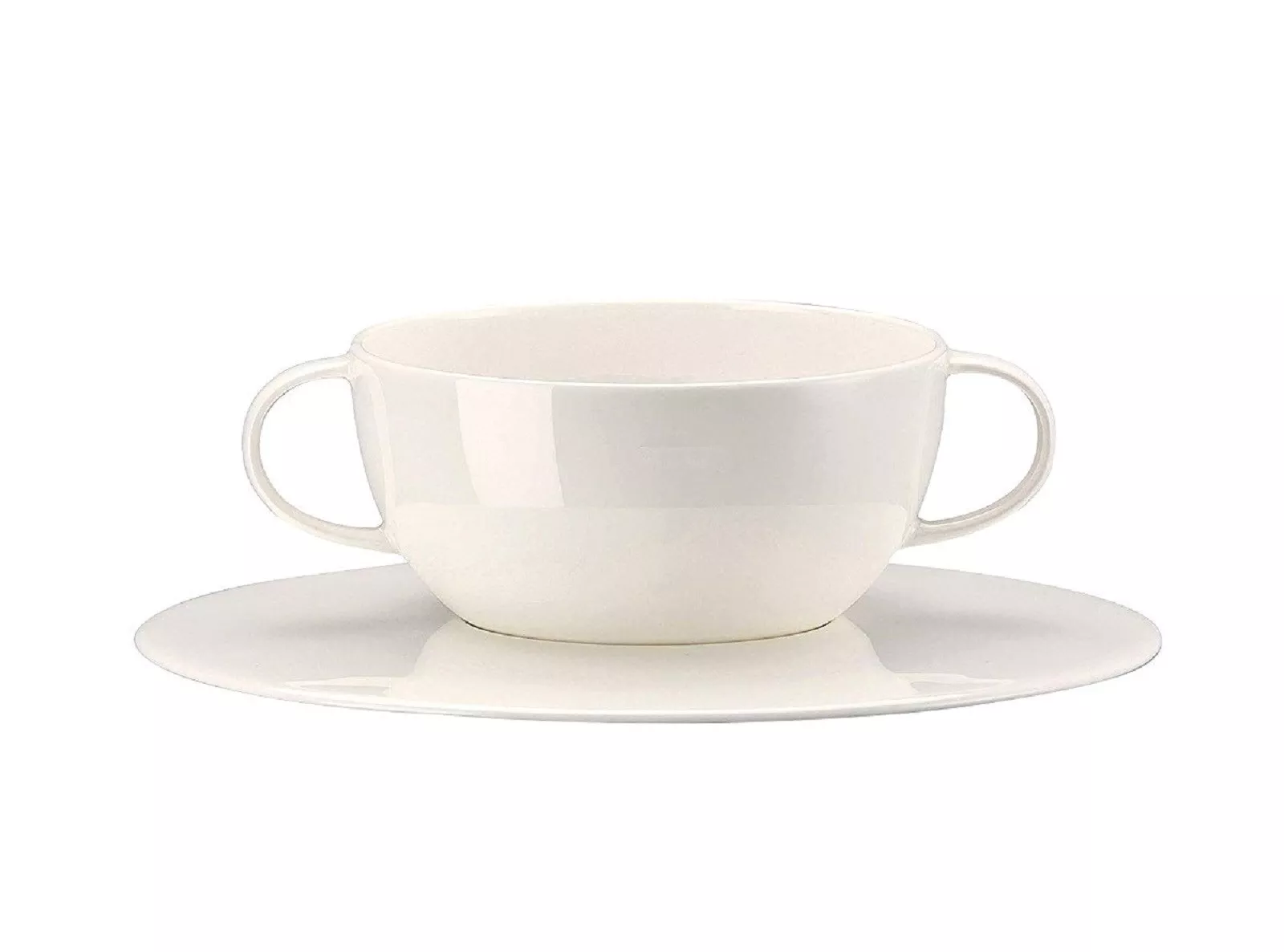 Чашка с блюдцем для бульона 0,37 л Rosenthal Brillance White (10530-800001-10420) - Фото nav 2