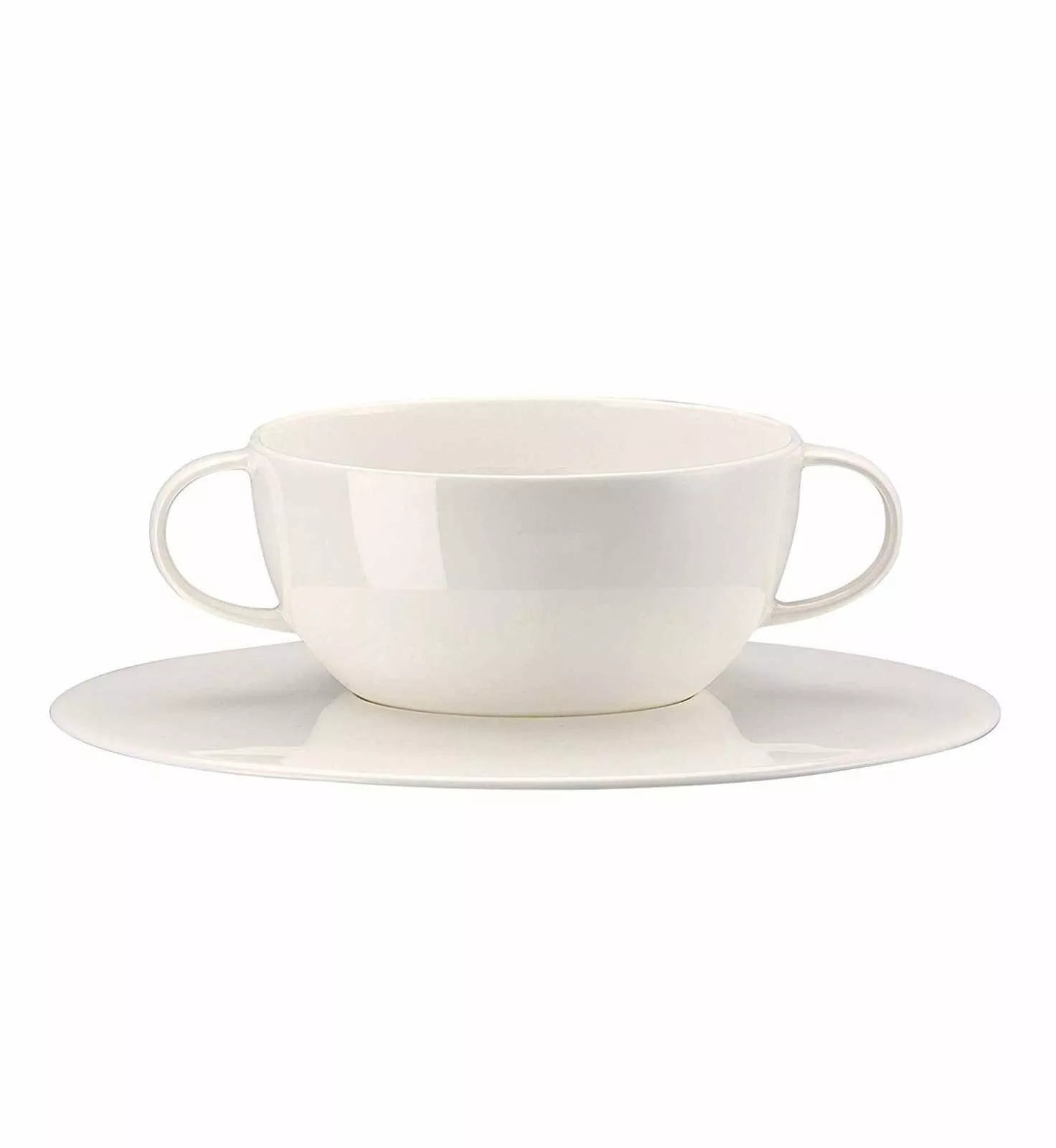 Чашка с блюдцем для бульона 0,37 л Rosenthal Brillance White (10530-800001-10420) - Фото nav 1