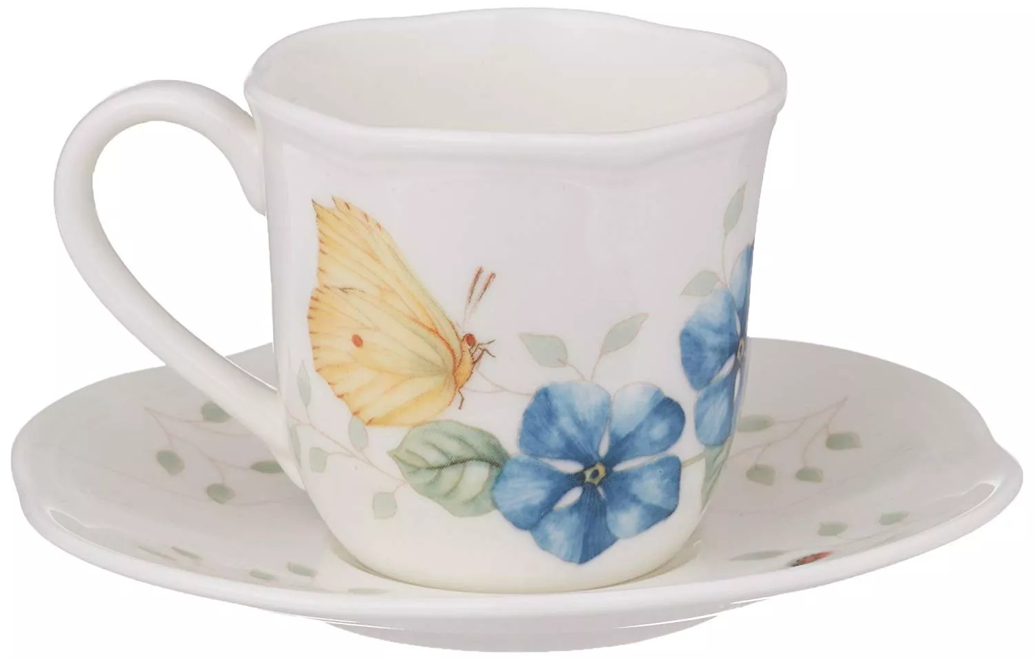 Чашка с блюдцем для эспрессо Lenox Butterfly Meadow, объем 0,118 л (808071) - Фото nav 2