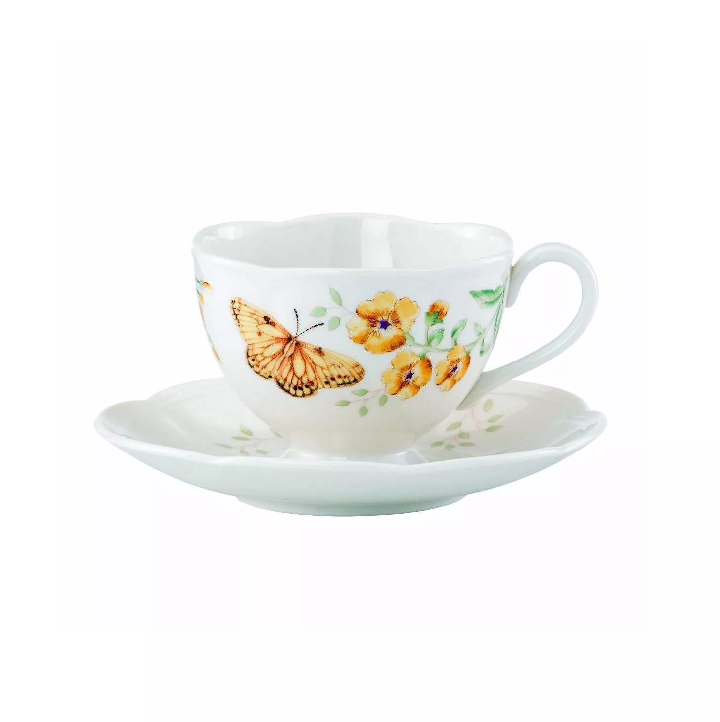 Чашка c блюдцем Lenox Butterfly Meadow Fritillary, объем 0,237 л (812463) - Фото nav 2