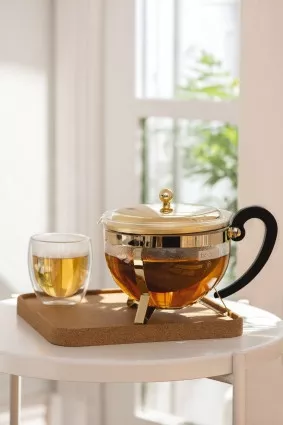 Чайник с крышкой Bodum Chambord Gold, объем 1,5 л (11656-17) - Фото nav 2