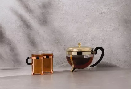 Чайник с крышкой Bodum Chambord Gold, объем 1,5 л (11656-17) - Фото nav 3