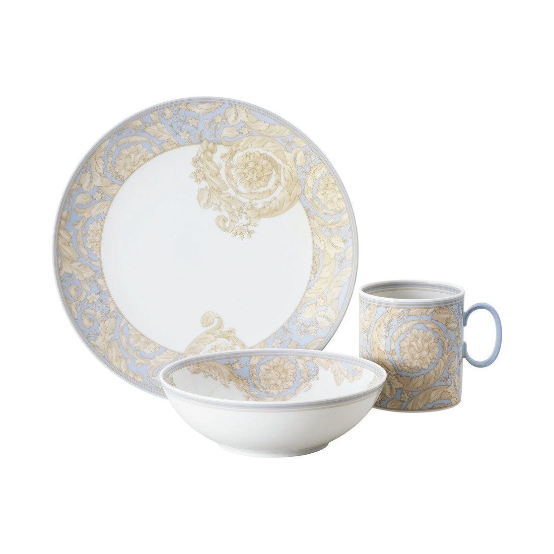Столовий набір дитячий Rosenthal Versace Kids Barocco Blue Set, 3 предмети (19335-403781-28447) - Фото nav 1