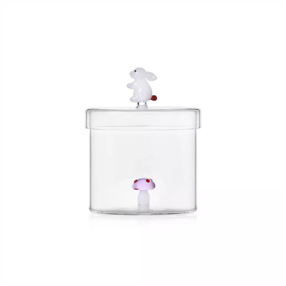 Емкость с крышкой  «Кролик и розовый гриб»  Ichendorf Alice, размер 9х10 см (0935209029) - Фото nav 1
