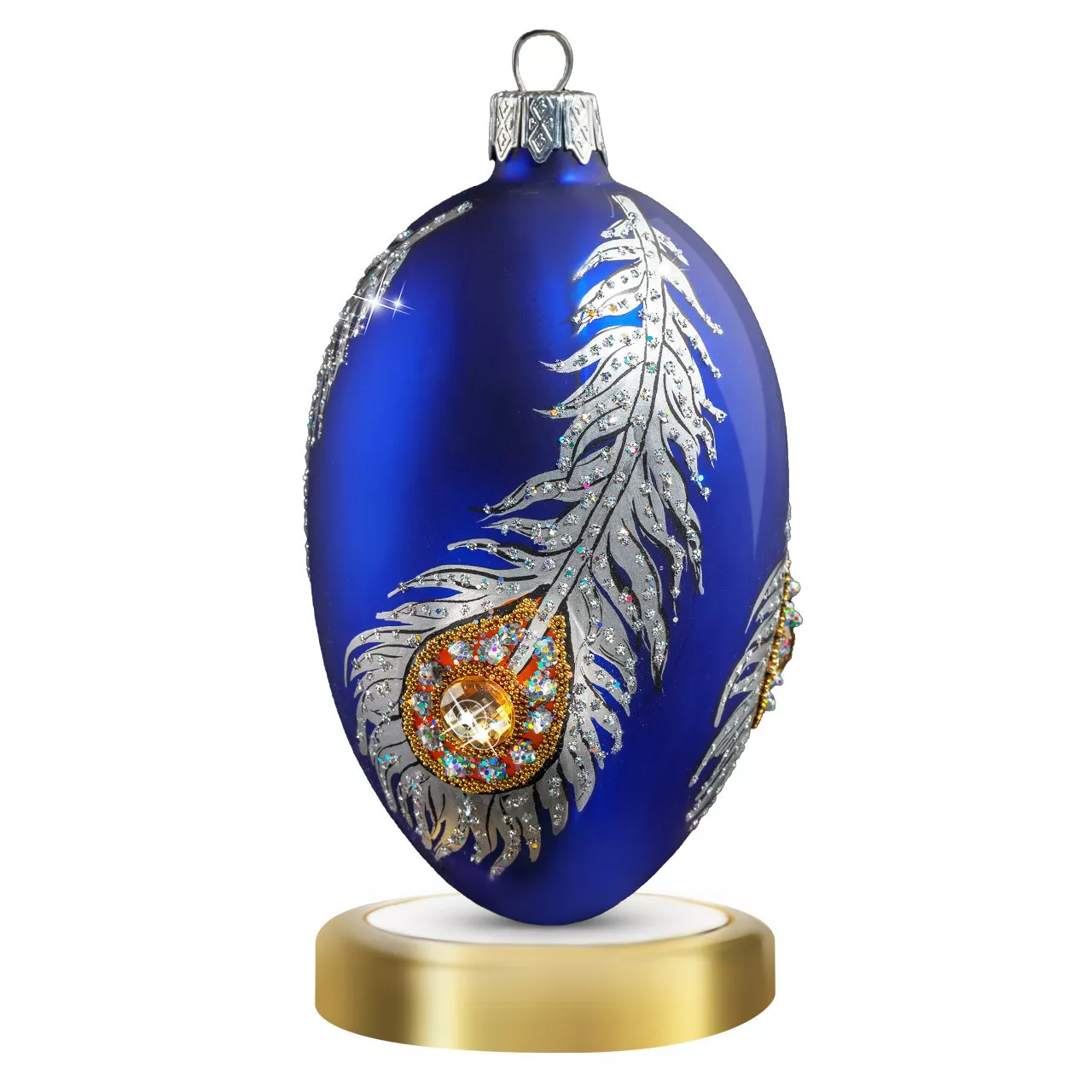 Игрушка новогодняя Crystal Christmas Omen Of Nobility Blue, размер 12х6 см (CON002) - Фото nav 1