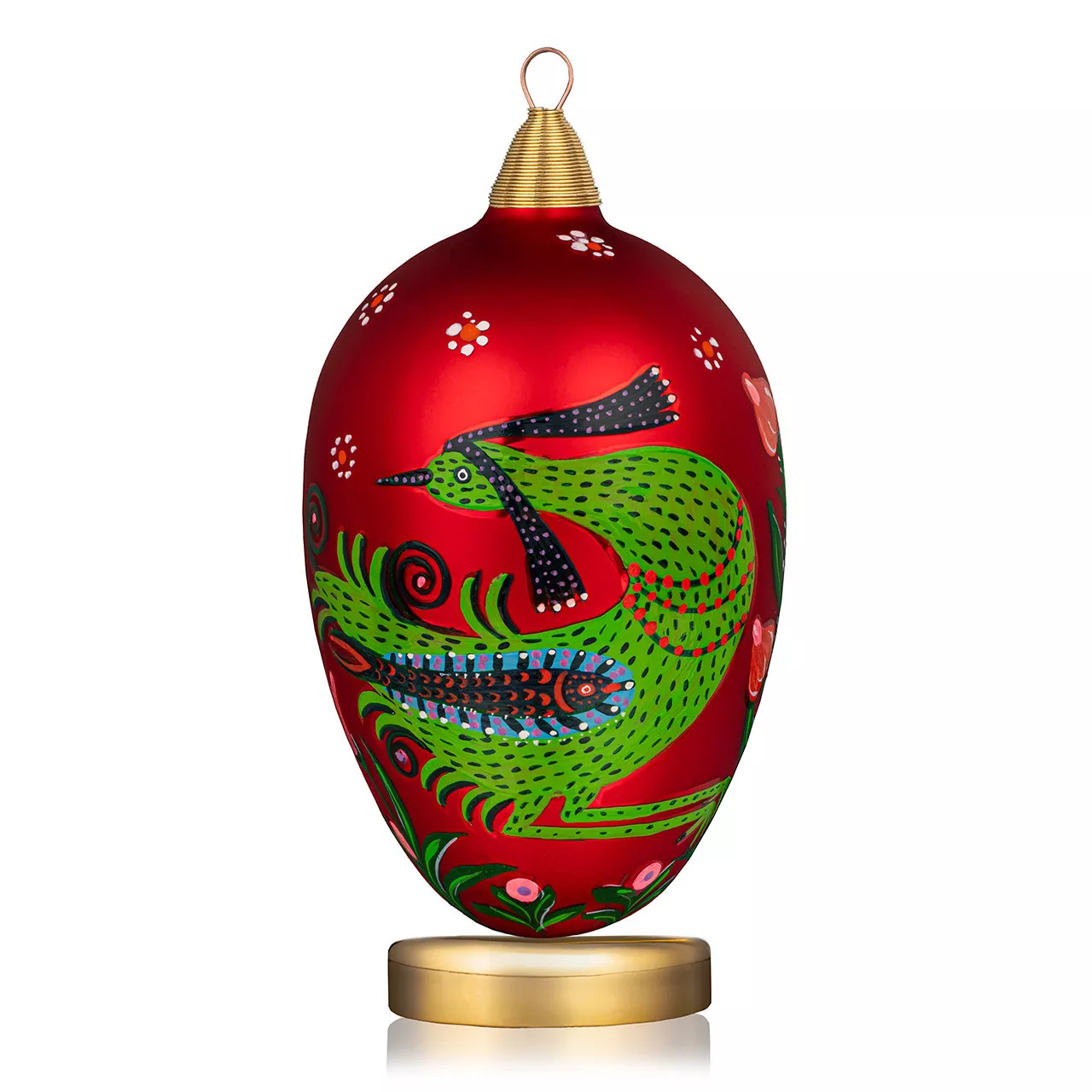 Игрушка новогодняя Crystal Christmas Prymachenko's Fantastic Beats Red, размер 14х8 см (MP008) - Фото nav 1
