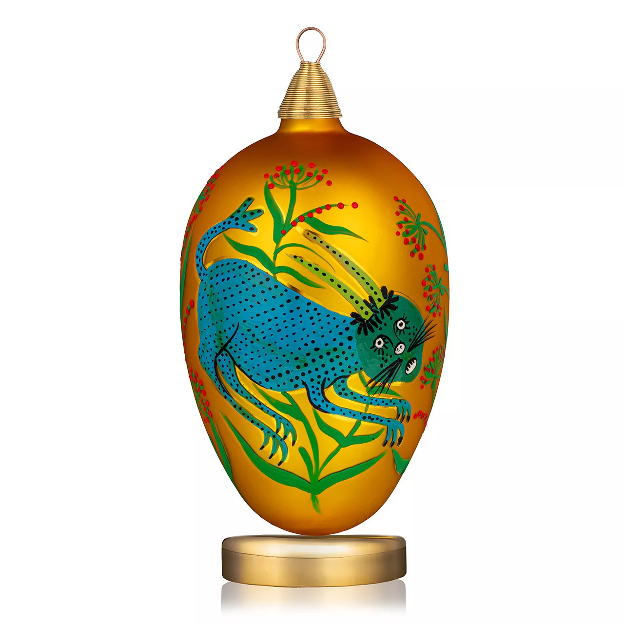 Іграшка новорічна Crystal Christmas Prymachenko's Fantastic Beats Gold, розмір 14х8 см (MP004) - Фото nav 1