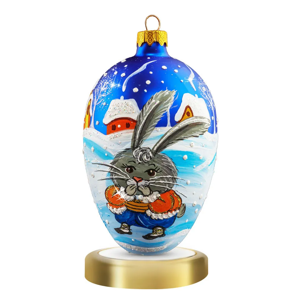 Игрушка новогодняя "Кролик" Crystal Christmas Fabulous Illustrations, размер 14х8 см (FI003) - Фото nav 1