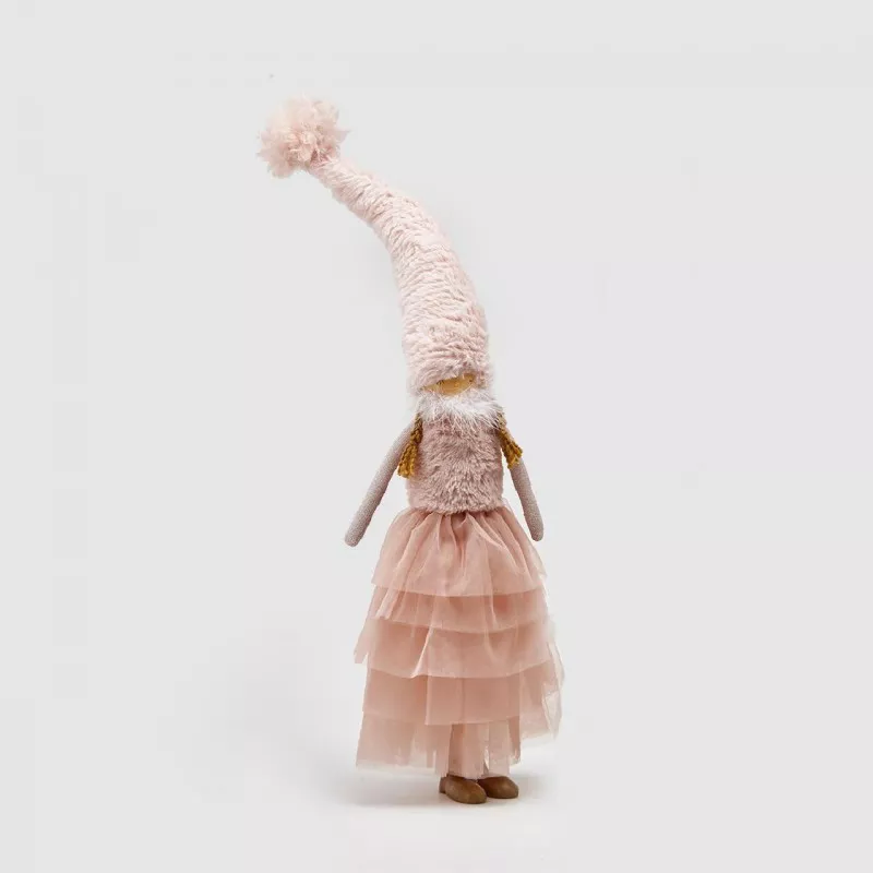 Іграшка новорічна "дівчинка-гномік у рожевому" 60 см EDG (681747,51) - Фото nav 1