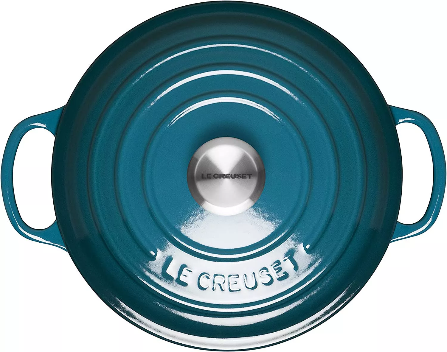 Каструля 2,4 л 20 см чавунна з кришкою Le Creuset CAST IRON DEEP TEAL (21177206422430) - Фото 2