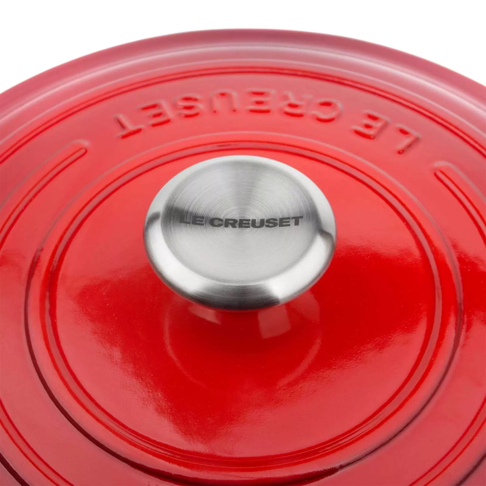 Каструля чавунна з кришкою Le Creuset Cast Iron Cherry Red, об'єм 3,3 л, діаметр 22 см (21177220602430) - Фото nav 4