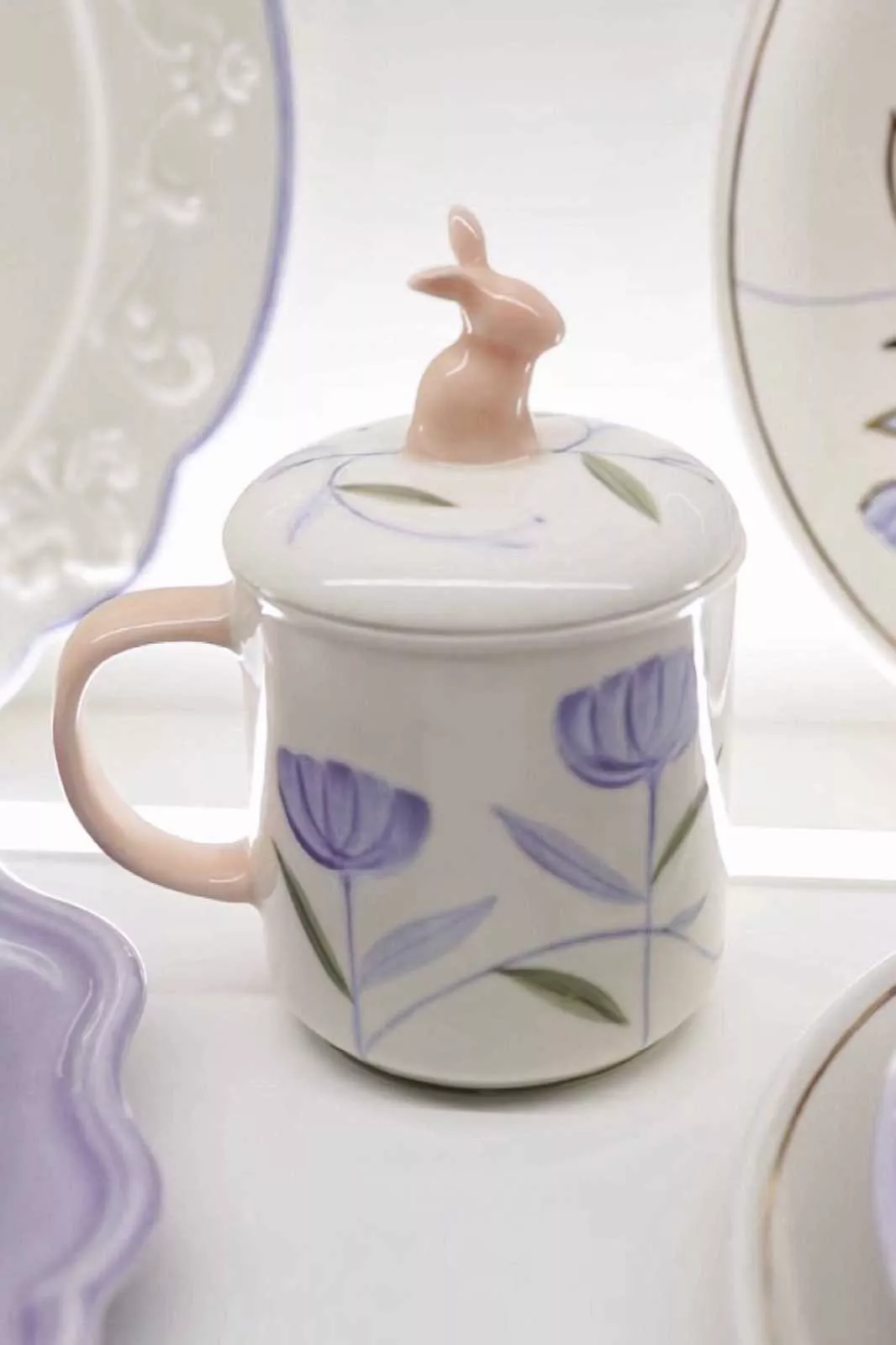 Кружка с крышкой "Кролик" Art-Hall Ceramics Spring Collection, объем 0,25 л (SP-0106015) - Фото nav 2