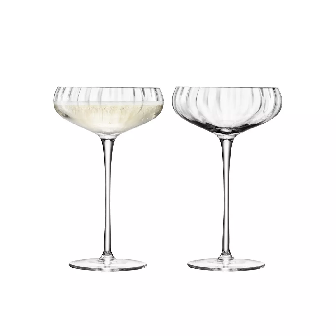 Набор бокалов блюдец для шампанского LSA Aurelia, объем 0,3 л, 2 шт (G730-11-776B) - Фото nav 1