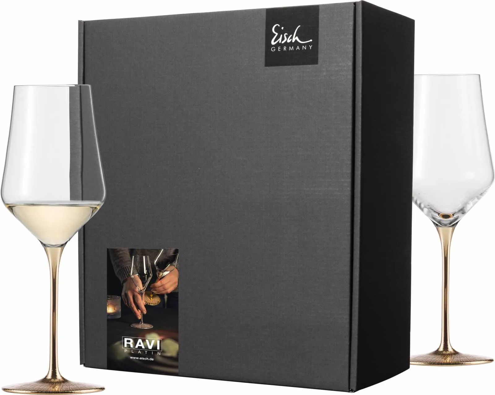 Набор бокалов для белого вина Eisch Ravi Gold, объем 0,38 л 2 шт (75751830) - Фото nav 2