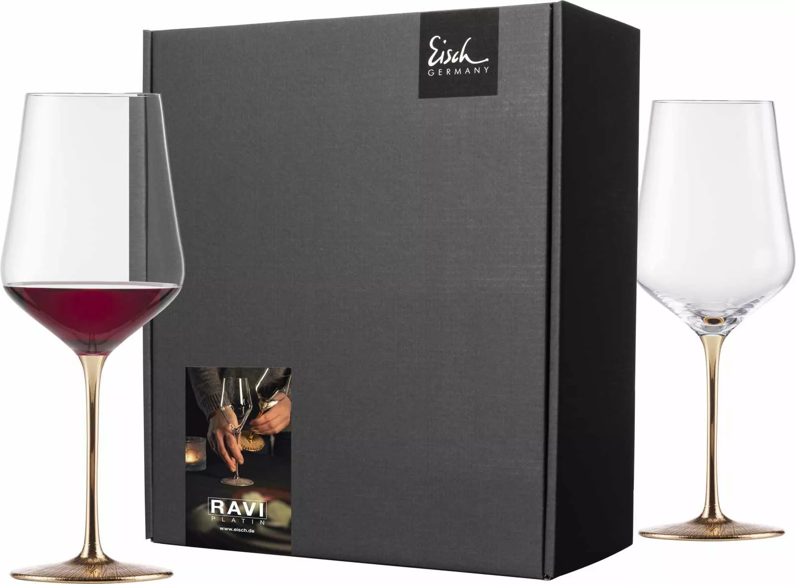Набор бокалов для красного вина Eisch Ravi Gold, объем 0,62 л 2 шт (75751821) - Фото nav 4