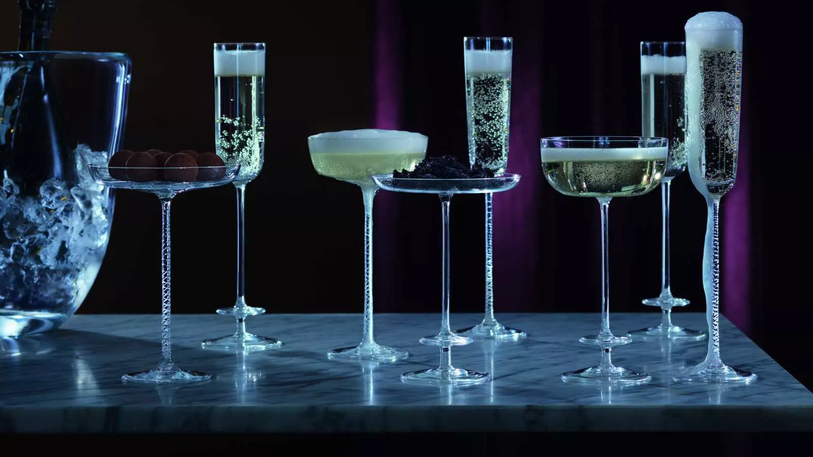 Набор бокалов для шампанского LSA Champagne Theatre, объем 0,19 л, 2 шт (G1554-07-163) - Фото nav 3
