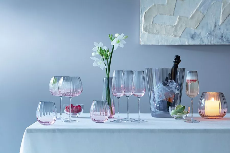 Набор бокалов для шампанского LSA Dusk Pink/Grey, объем 0,25 л, 2 шт (G1332-09-152) - Фото nav 5