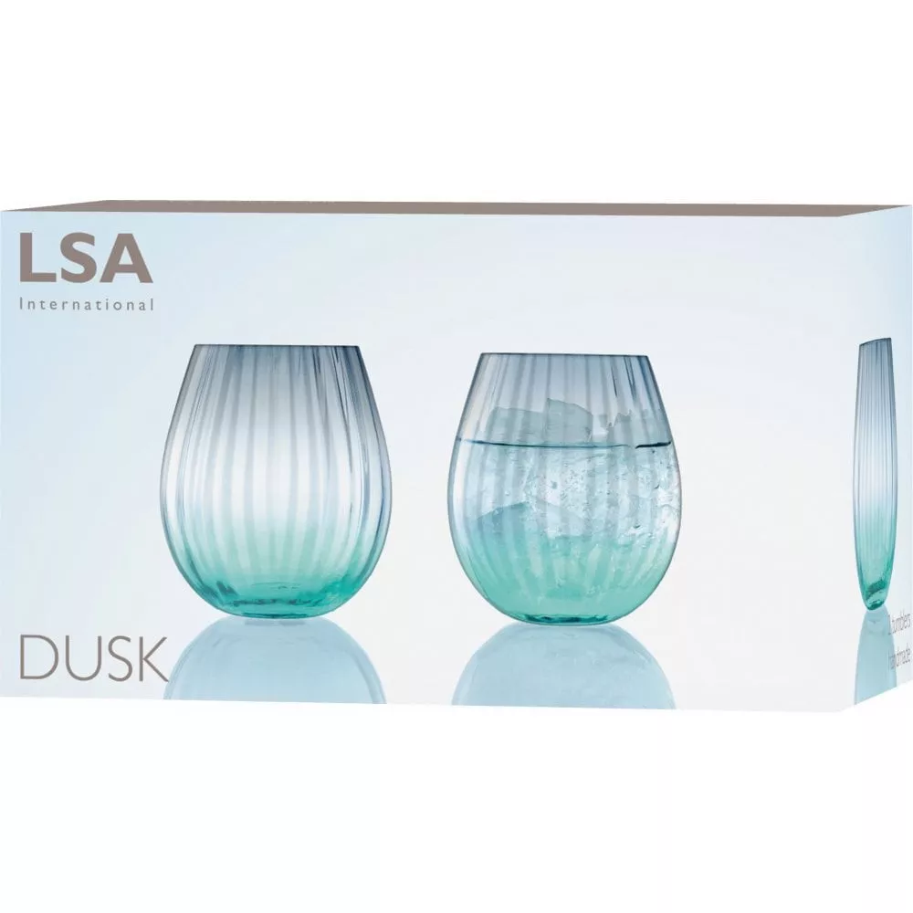 Набор бокалов универсальных LSA Dusk Green/Grey, объем 0,42 л, 2 шт (G1331-15-151) - Фото nav 3