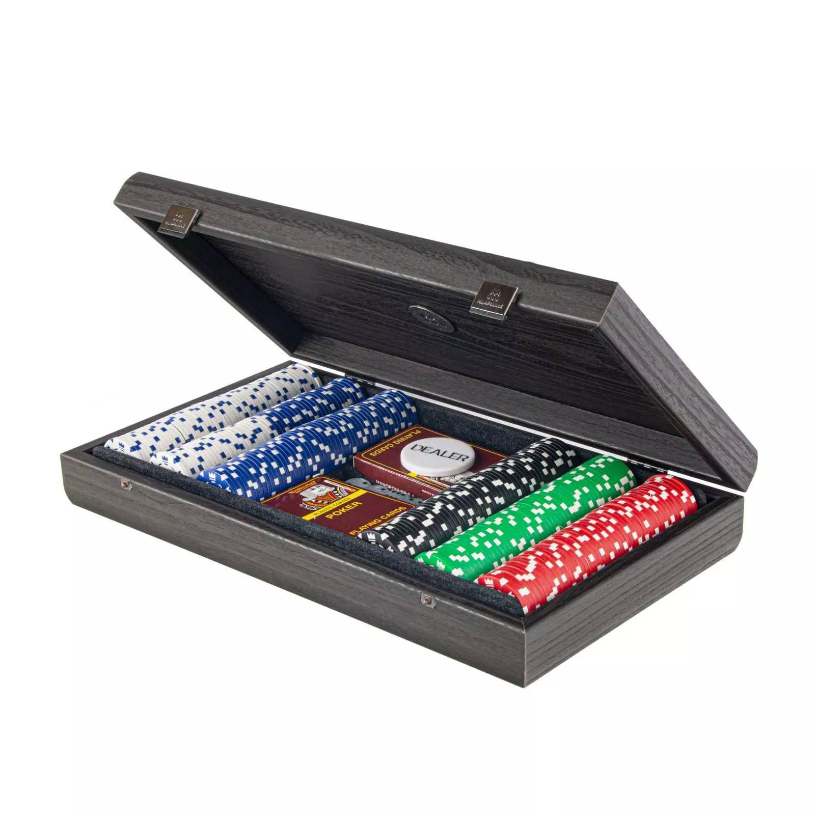 Набір для покеру Manopoulos Poker Black, розмір 39x22 см (PDE10.300) - Фото nav 3