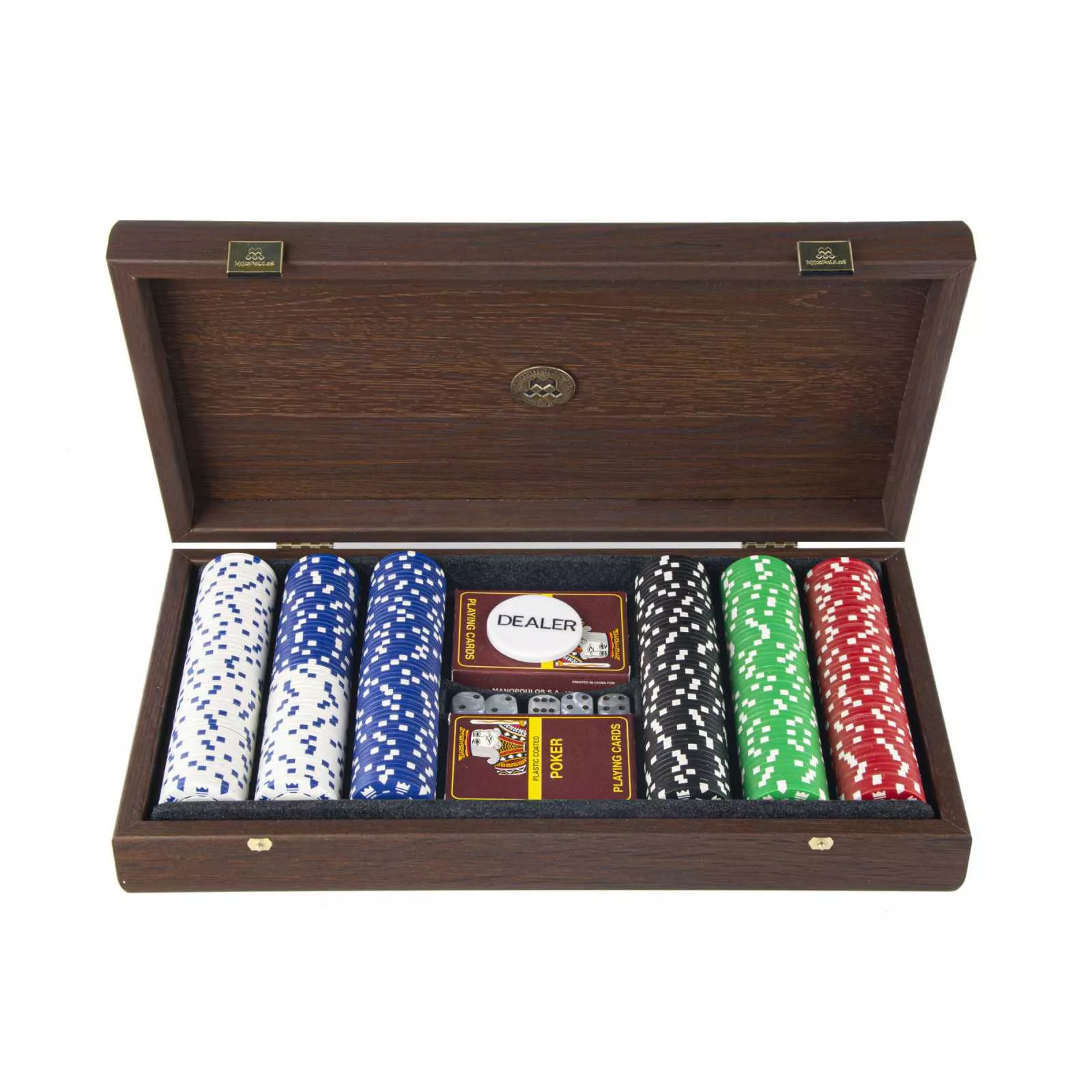 Набор для покера Manopoulos Poker Brown, размер 39x22 см (PDE20.300) - Фото nav 2