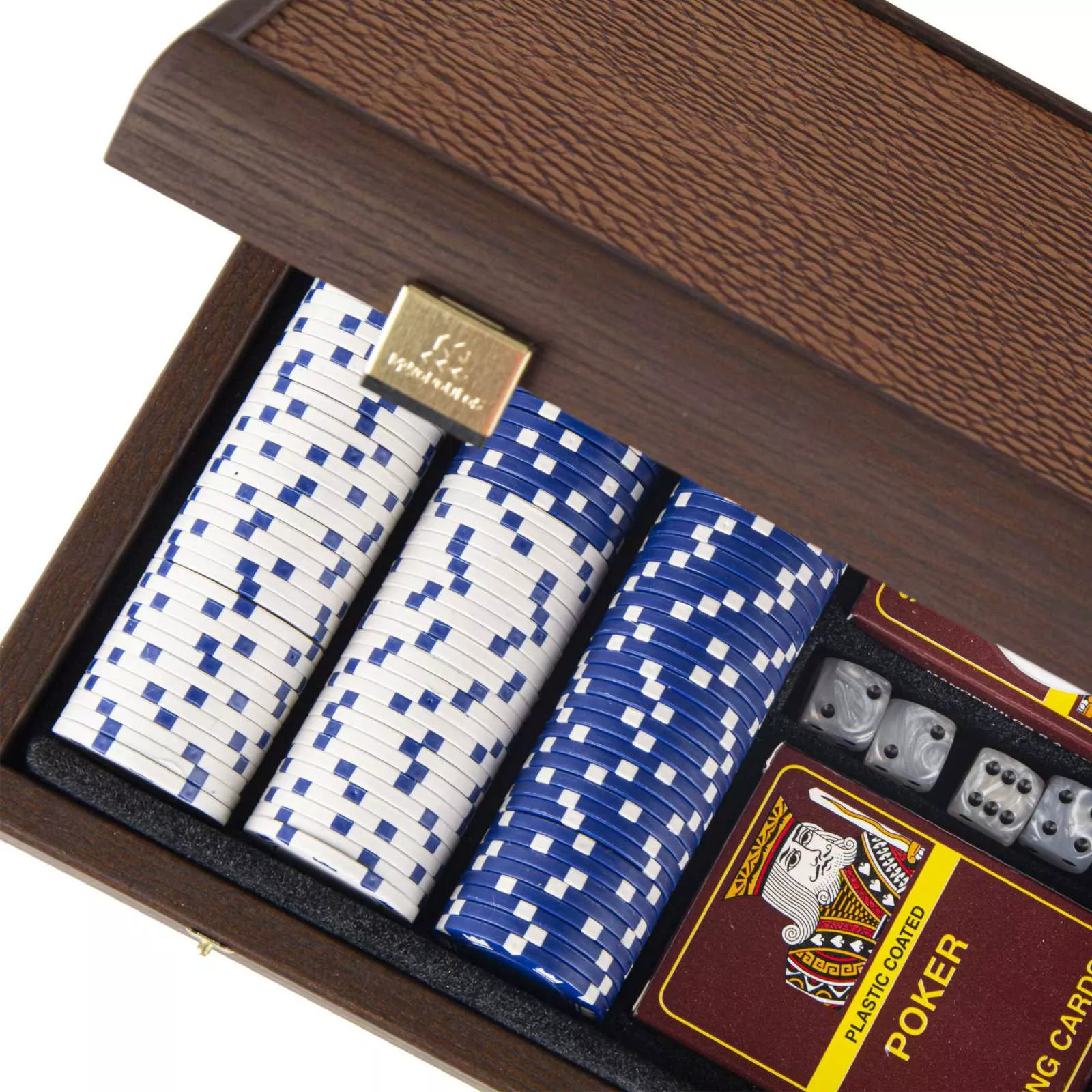 Набір для покеру Manopoulos Poker Brown, розмір 39x22 см (PDE20.300) - Фото nav 4