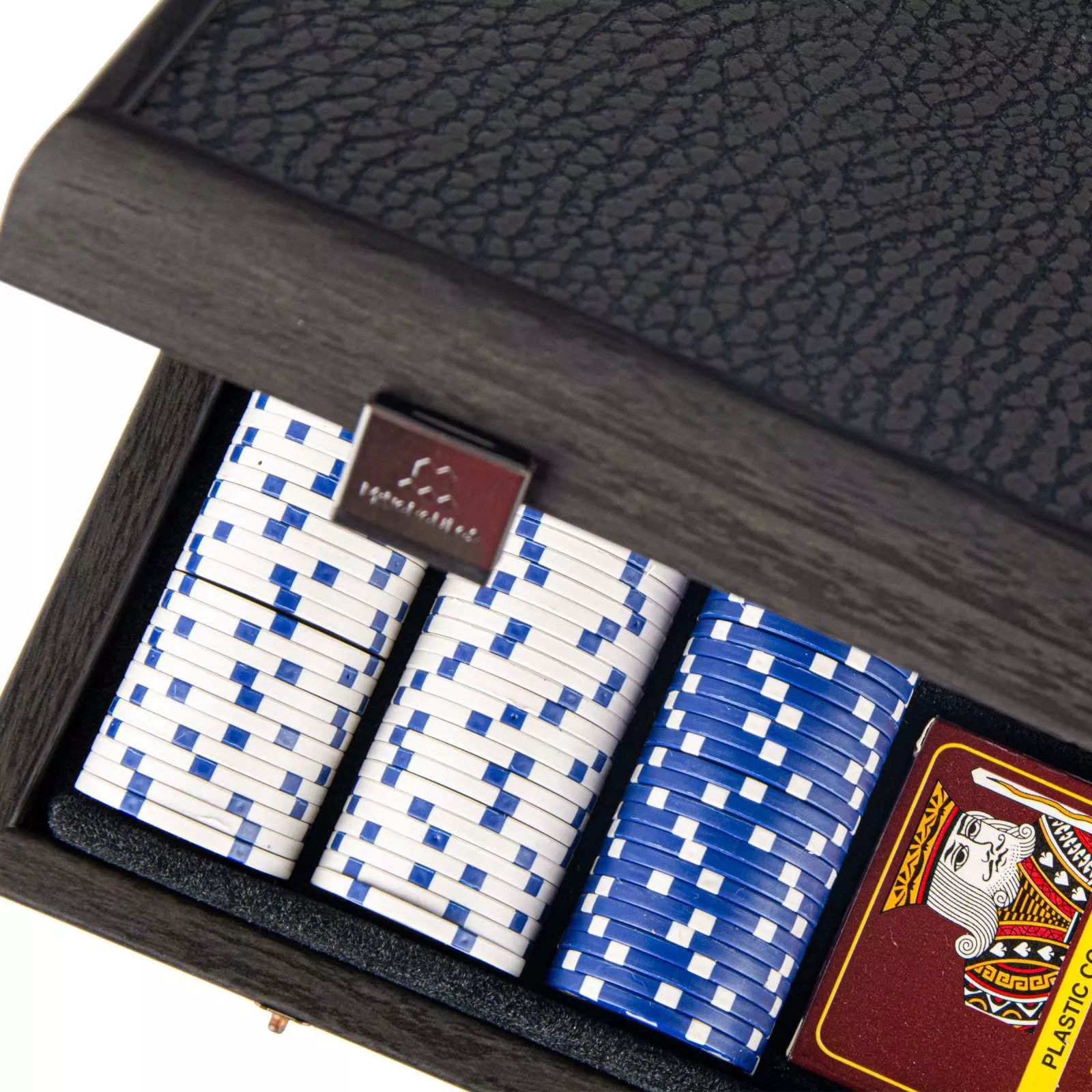 Набір для покеру Manopoulos Poker Black, розмір 39x22 см (PDE10.300) - Фото nav 4
