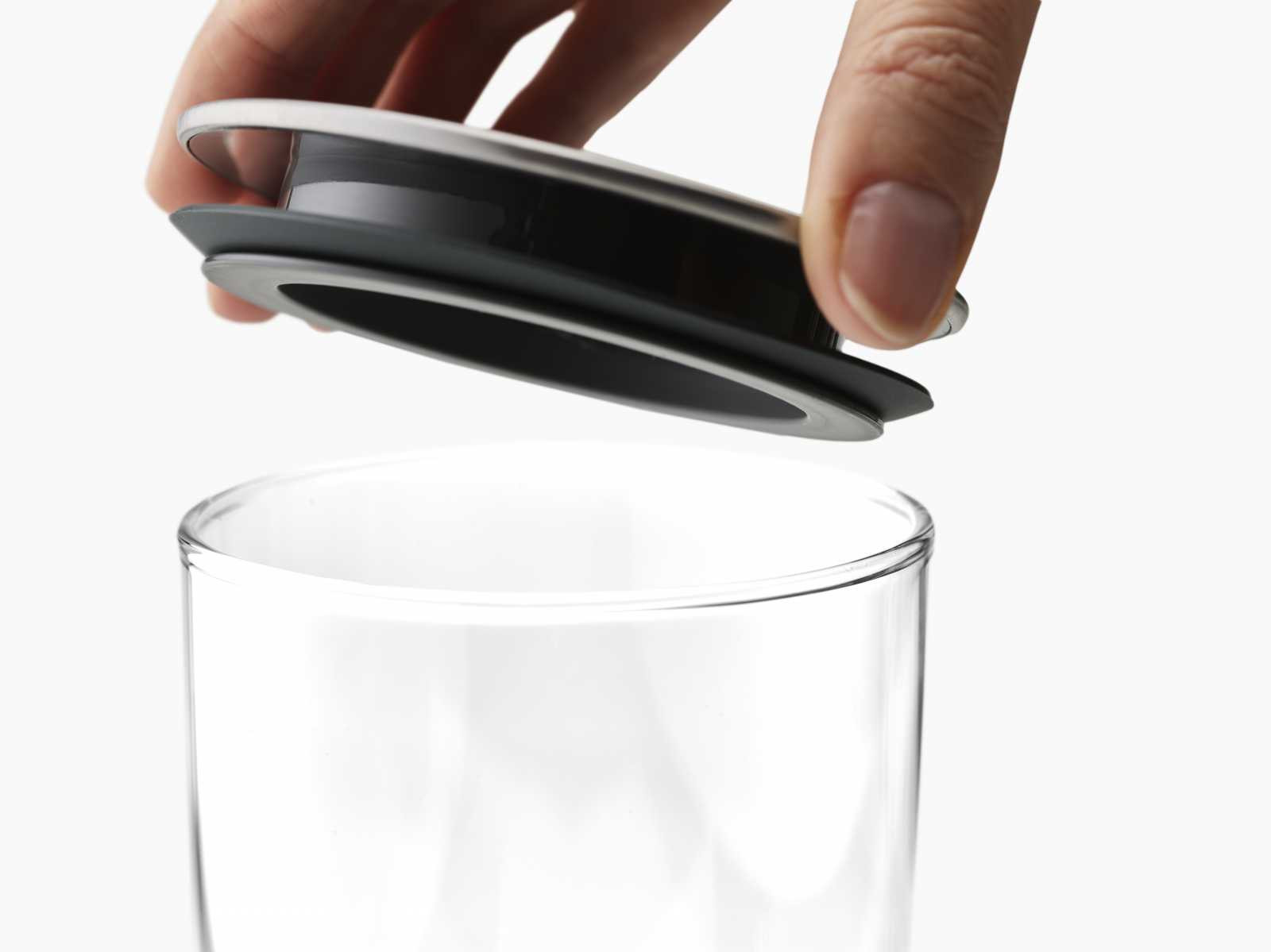 Набор емкостей для хранения с подставкой Joseph Joseph PODIUM 100, 5 предметов, прозрачный с черным (95035) - Фото nav 5