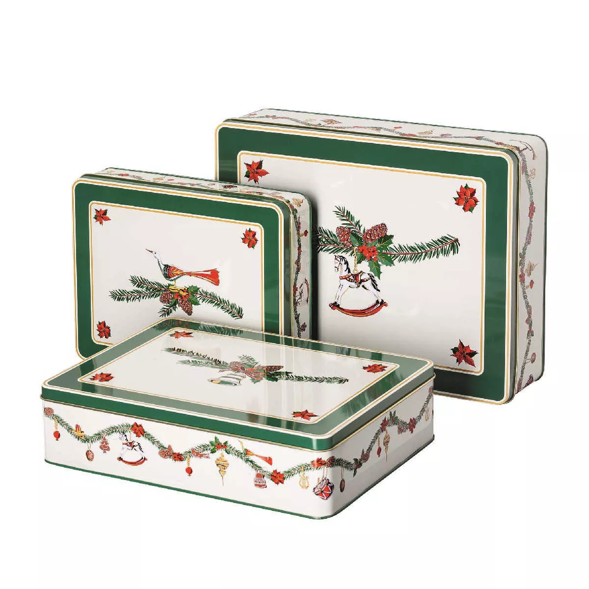 Набор коробок для печенья Hutschenreuther Nora Christmas, 3 пр (02463-726037-05583) - Фото nav 1