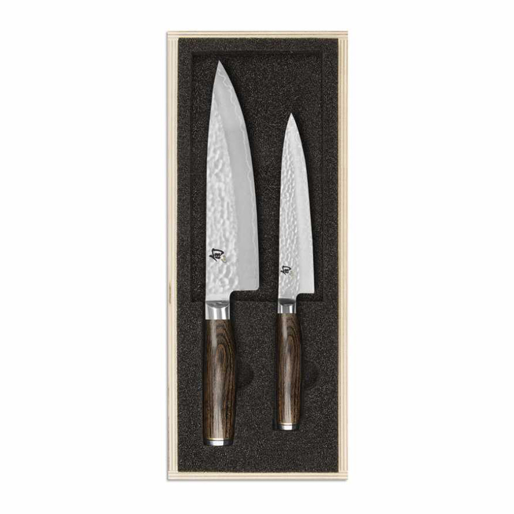 Набір ножів Kai Shun Premier Tim Malzer у дерев'яному футлярі, 2 предмети (TDMS-220) - Фото nav 1