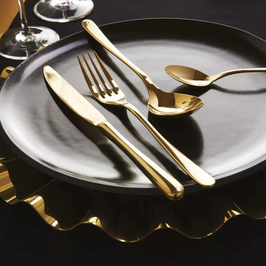 Набор столовых приборов Sambonet Taste GOLD MIRROR, 24 предмета, на 6 персон (52553G81) - Фото nav 3