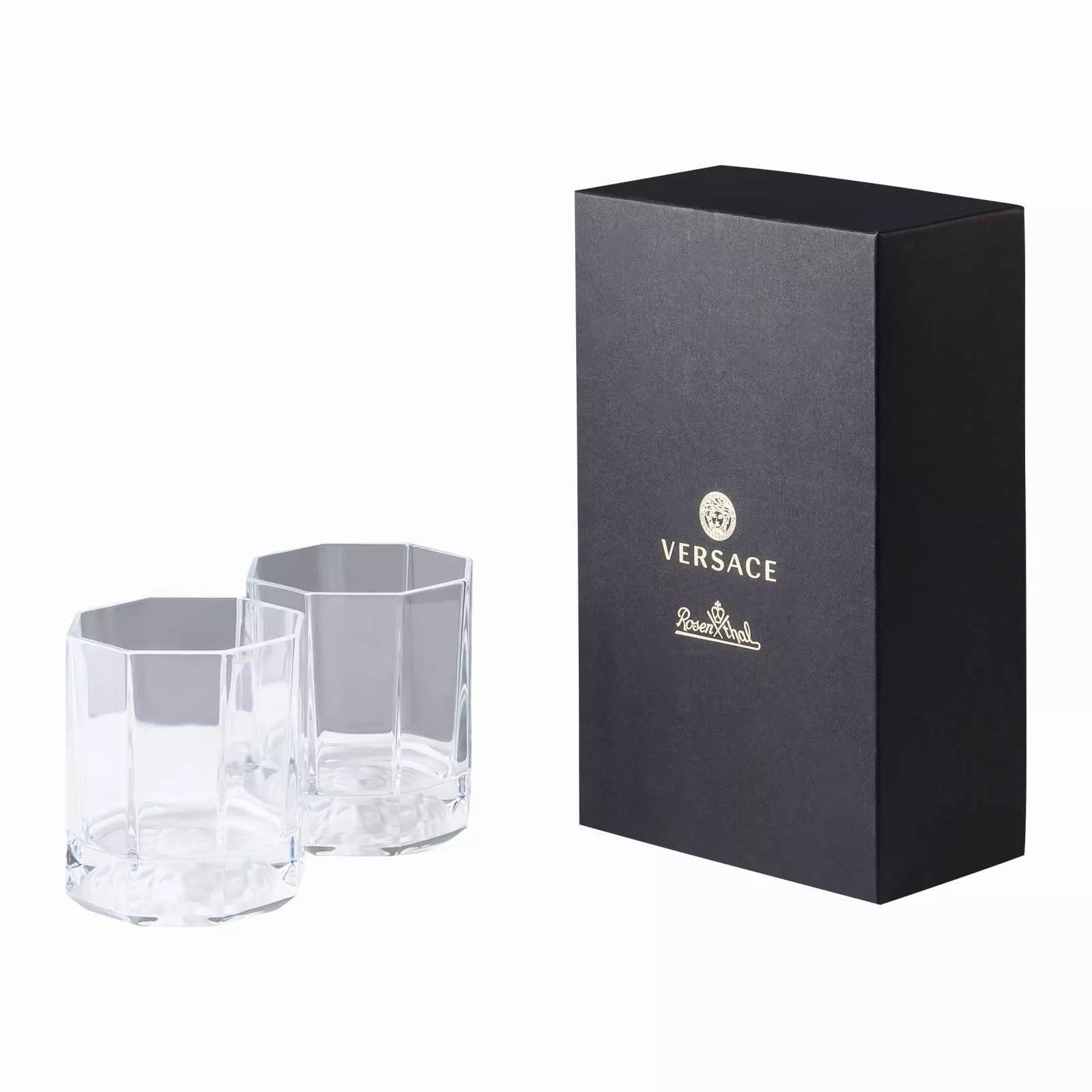 Набор стаканов для виски 2 шт Rosenthal Versace Medusa Lumiere (20665-110835-48870) - Фото nav 4