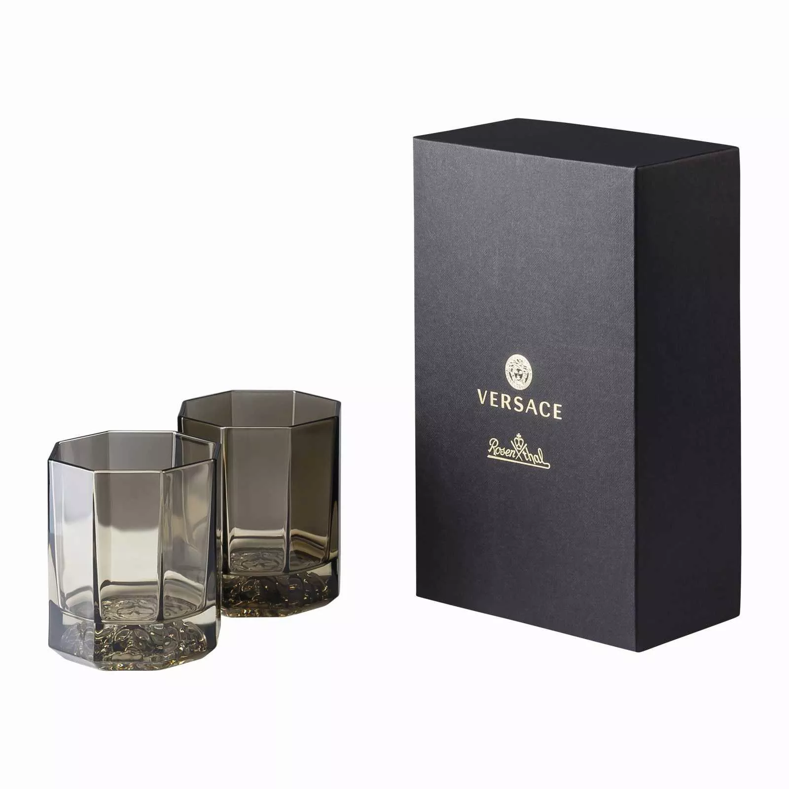 Набор стаканов для виски 2 шт Rosenthal Versace Medusa Lumiere Haze (20665-321392-48870) - Фото nav 4