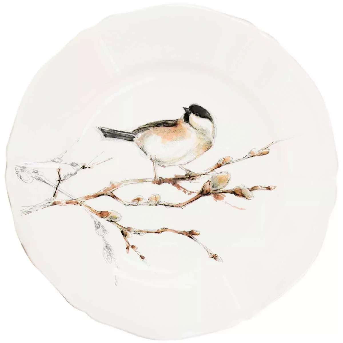 Набор тарелок Gien Les Oiseaux De La Foret, диаметр 16,5 см, 4 шт (1854B4AL26) - Фото nav 3