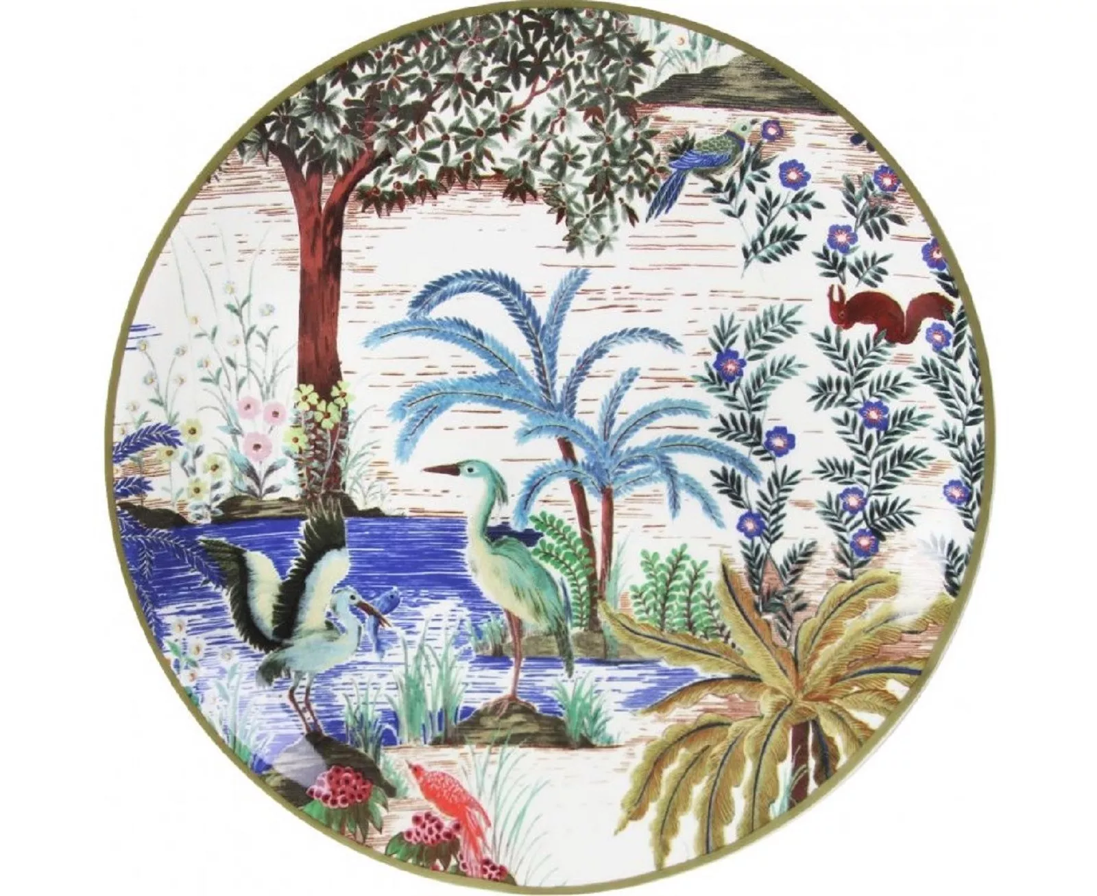 Набор тарелок Gien Le Jardin Du Palais, диаметр 17 см, 4 шт (1853B4BX01) - Фото nav 4