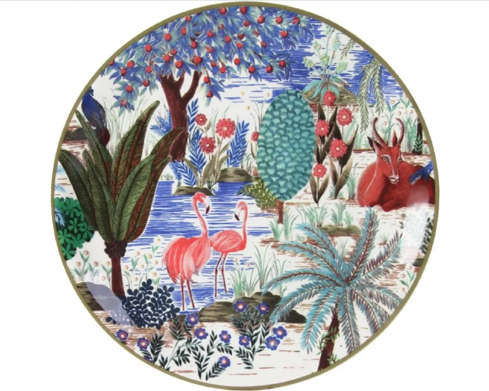 Набор тарелок Gien Le Jardin Du Palais, диаметр 17 см, 4 шт (1853B4BX01) - Фото nav 5