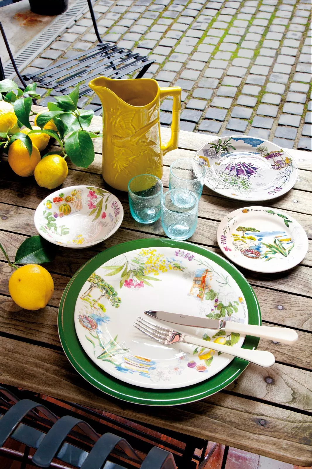 Набор тарелок обеденных Gien Provence, диаметр 27,3 см, 4 шт (1774B4A450) - Фото nav 2